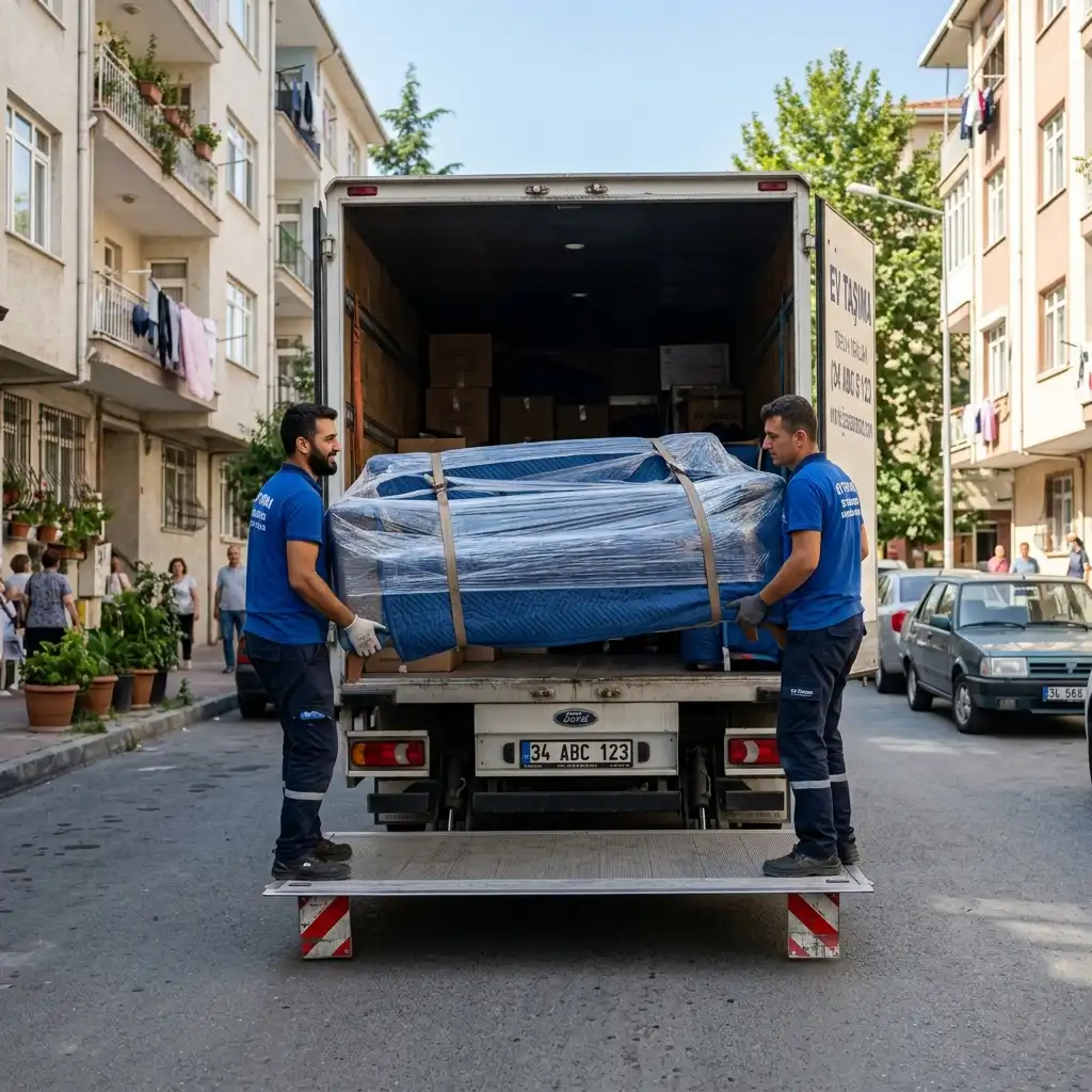 Karabağlar Evden Eve Nakliyat - Eşya yükleme çalışması